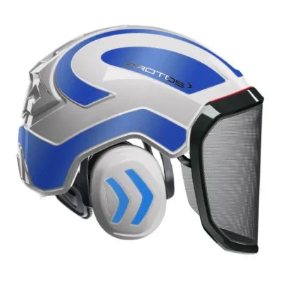 PROTOS Casque Protos® Integral Forest (Blanc et Bleu métal)